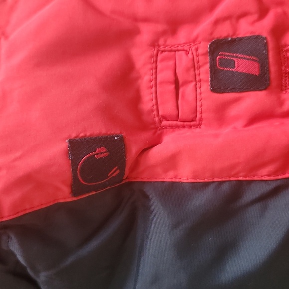 Old Navy Puffer jacket Orange Black long sleeves Large - Picture 7 of 17